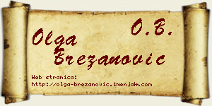 Olga Brezanović vizit kartica